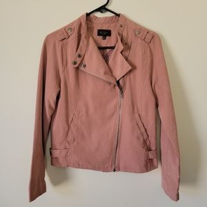Be Cool Moto Style Jacket Blush Pink Size Small